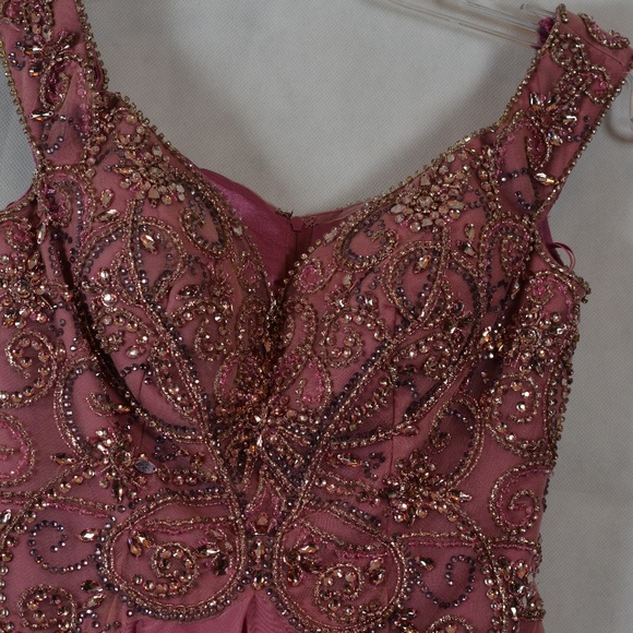 Beaded/Sequined/Rhinestone Gown SZ 2 by Colette Mon Cheri - Picture 9 of 12